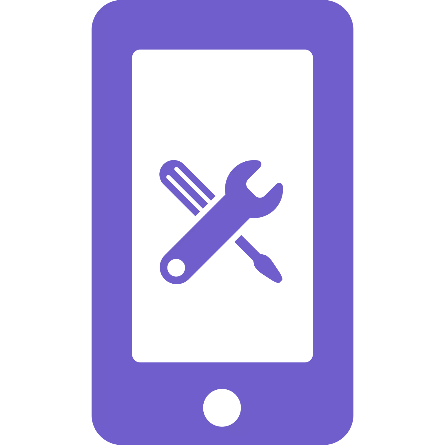 Purple phone setup icon